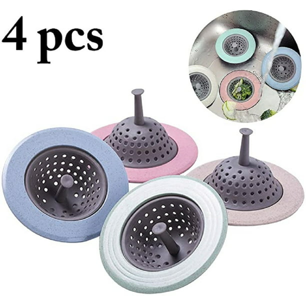 4PCS Kitchen Sink Stopper Hair Stopper Bath Catcher Sink Strainer Cover Tool 